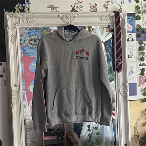 gucci champion hoodie grey|original gucci hoodie.